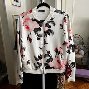 Floral Bomber Jacket